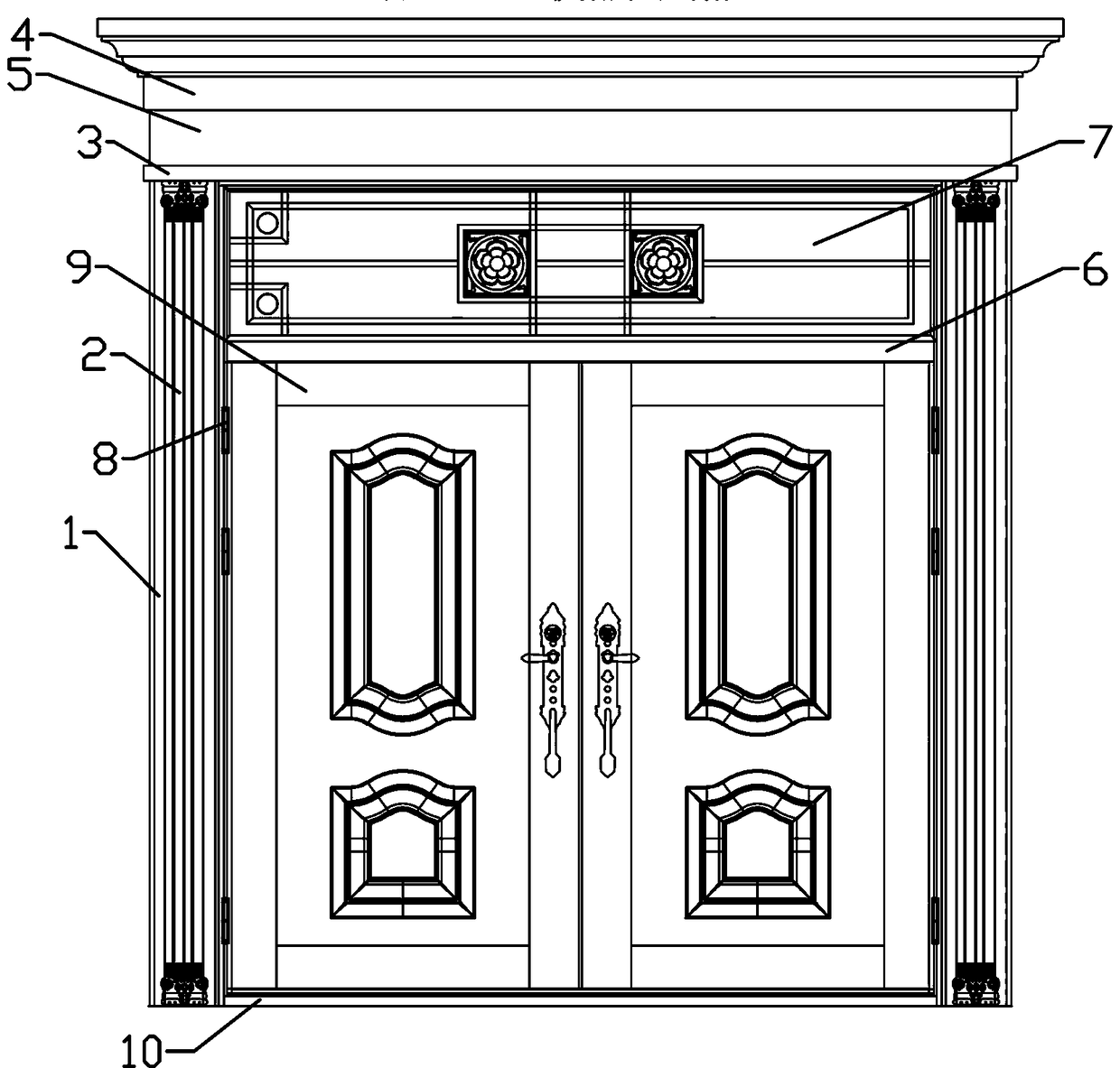 Pre-installed door frame