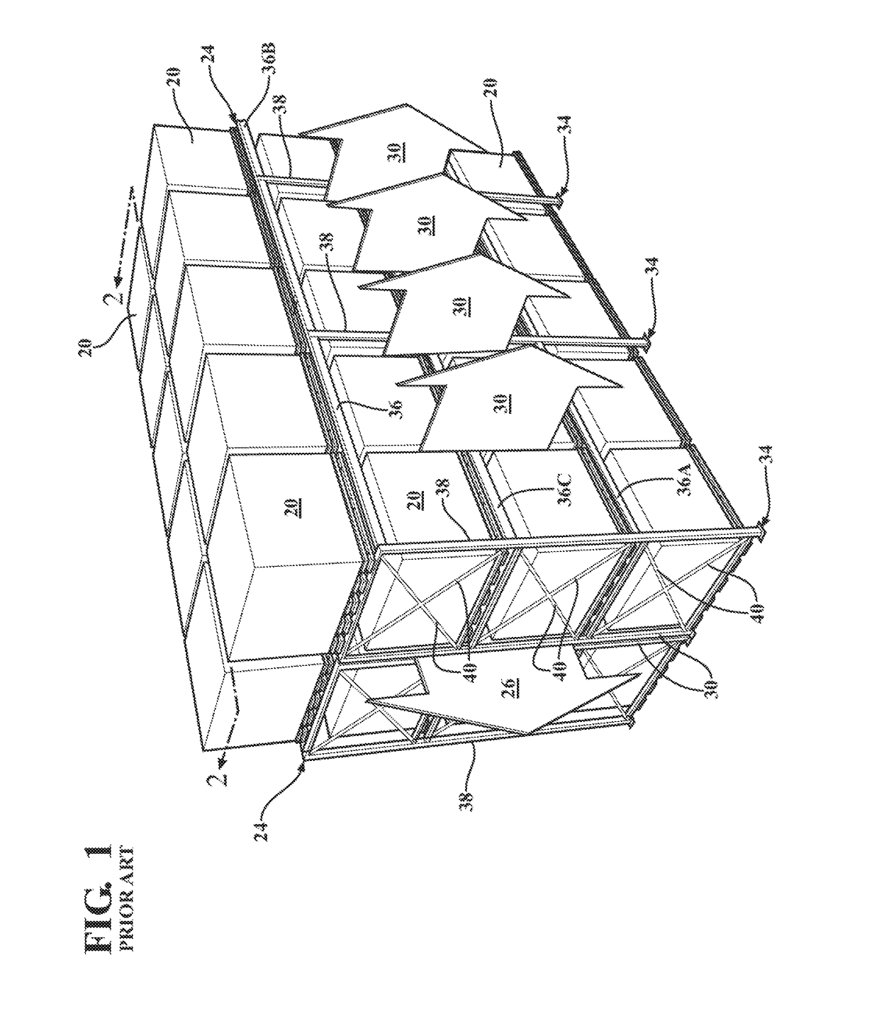 Water collecting pallet rack and method of fire protection