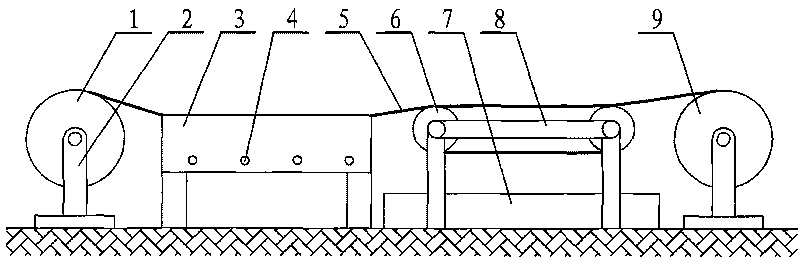 Device for soaking oil on steel rope surface