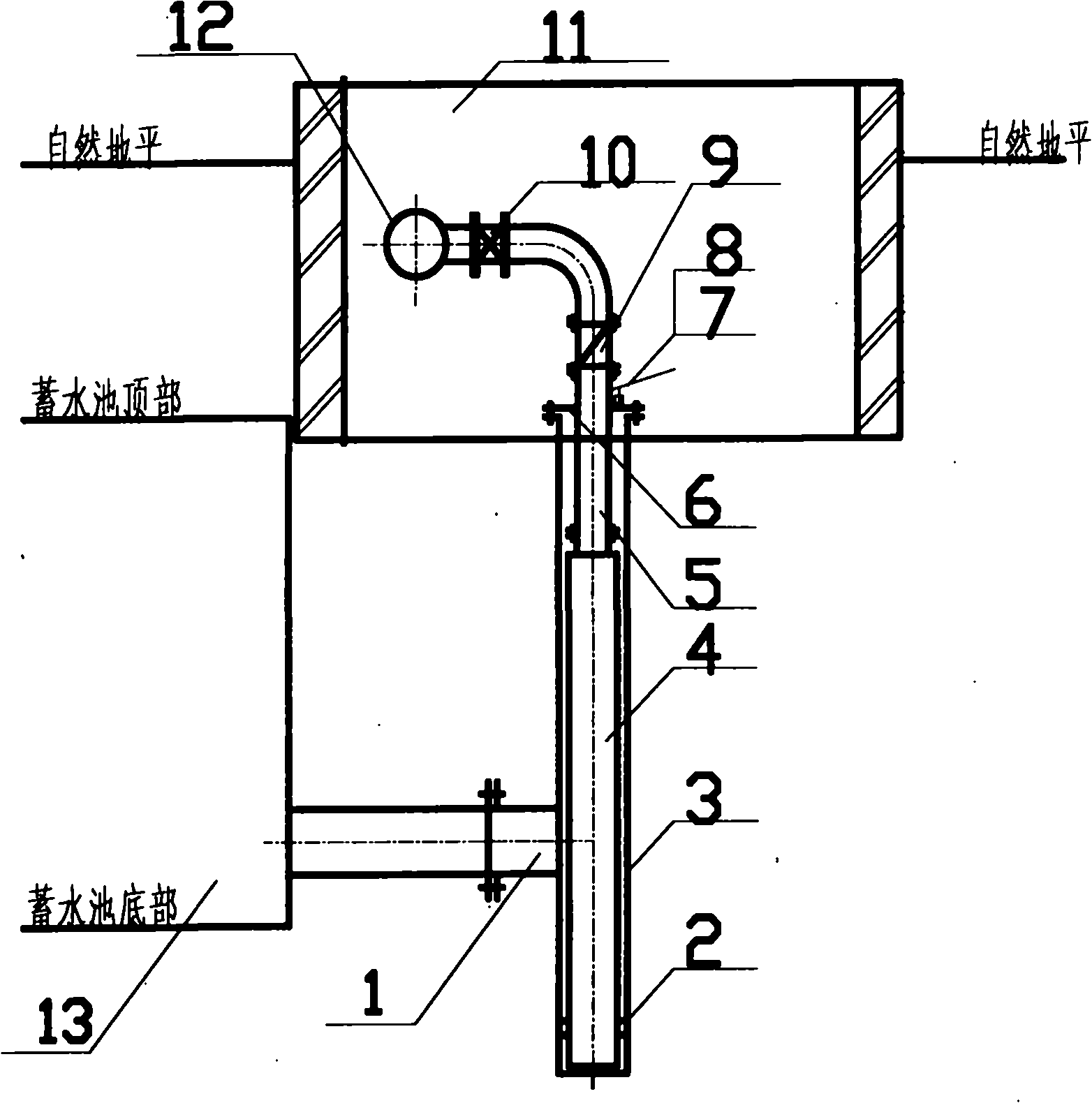 Integrated water supply device for underground reservoir