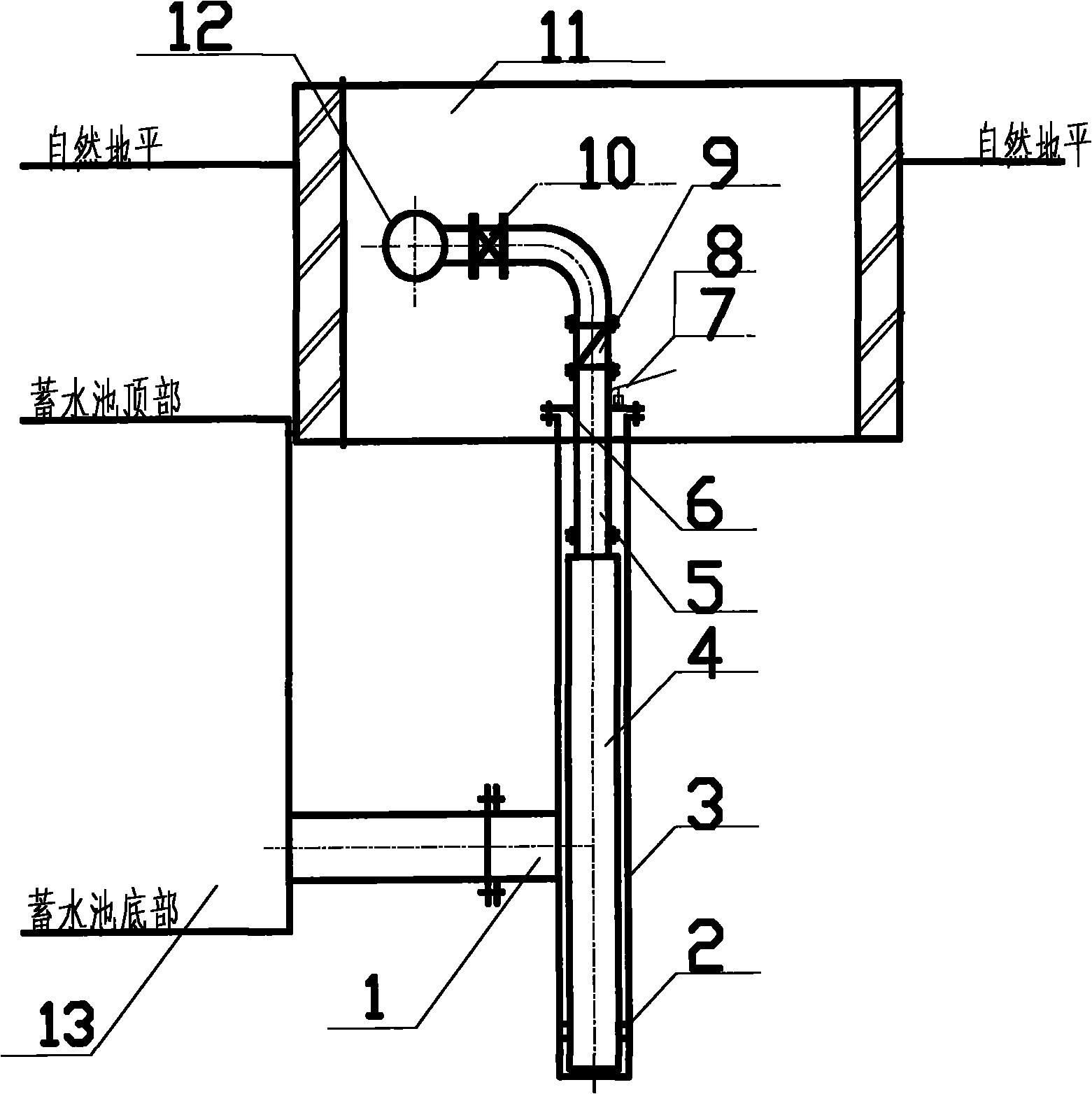 Integrated water supply device for underground reservoir