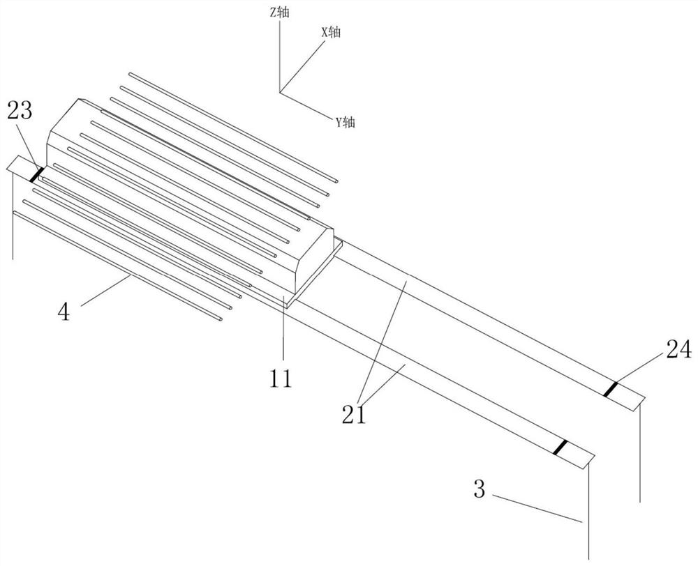 Wire cord fabric detection and calibration device and detection and calibration method