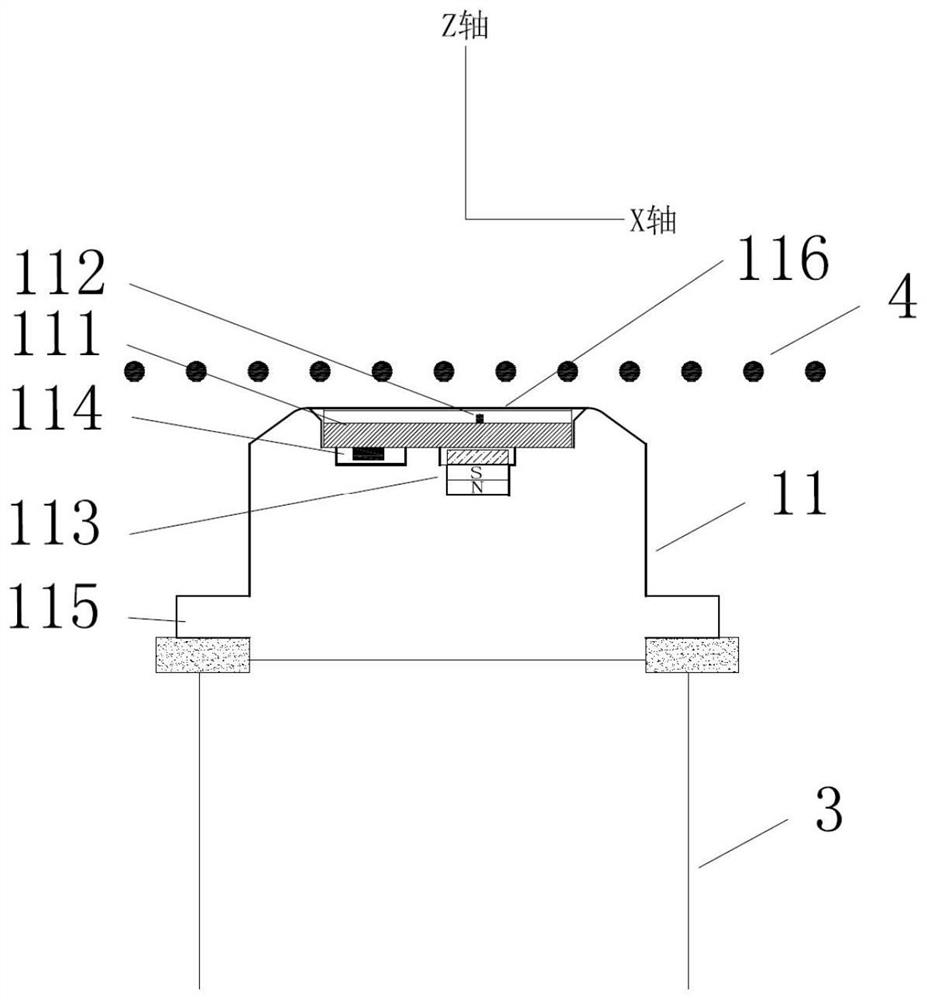 Wire cord fabric detection and calibration device and detection and calibration method