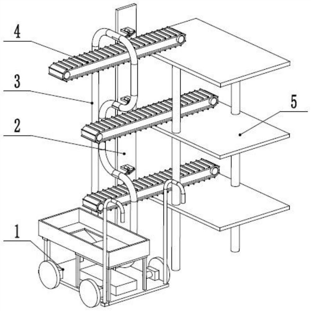 A kind of Mushroom bisporus cultivation rack automatically feeding and cultivating soil truck