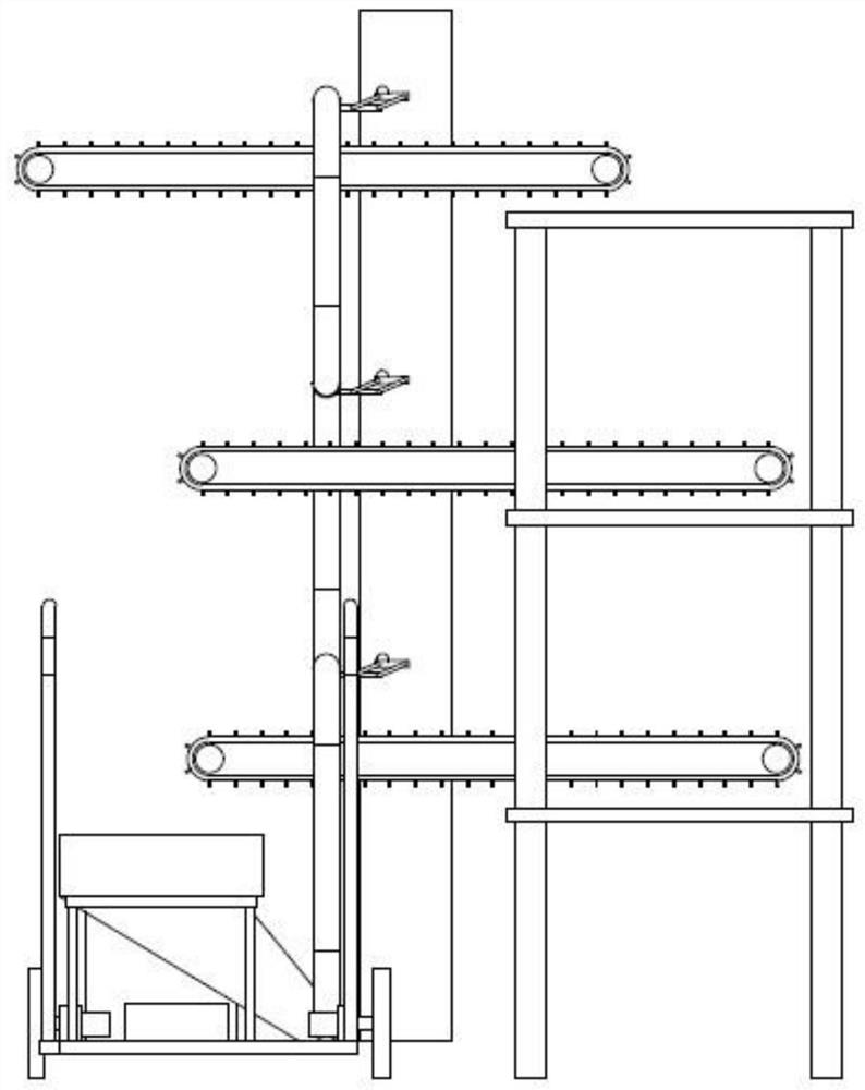 A kind of Mushroom bisporus cultivation rack automatically feeding and cultivating soil truck