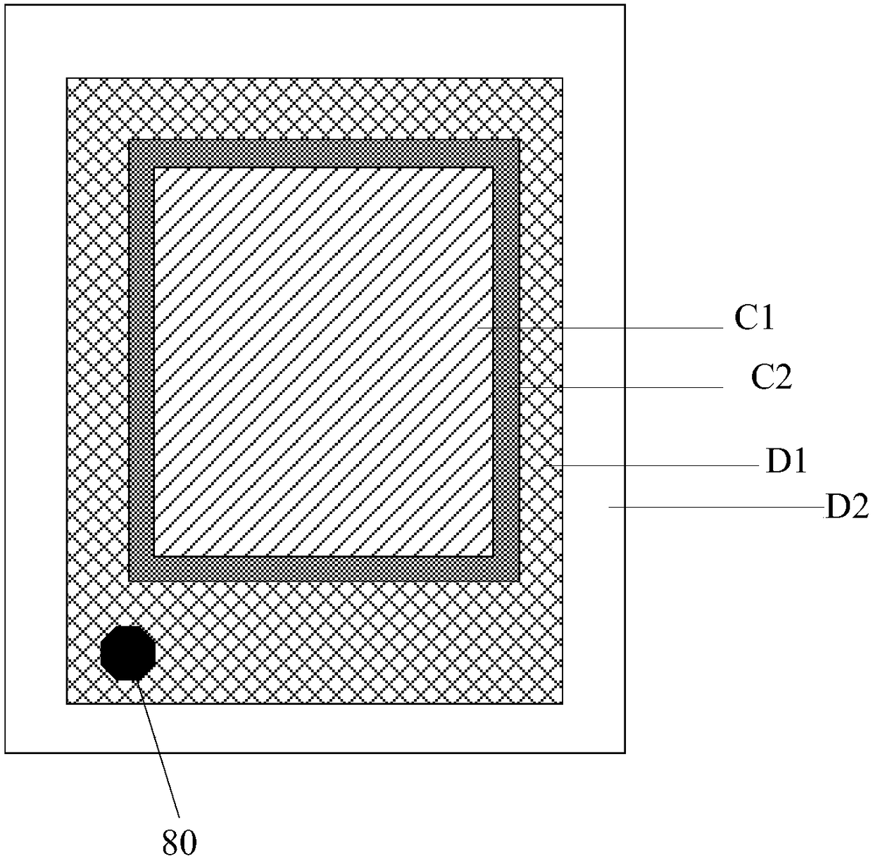 Array substrate and curved surface dispLay screen