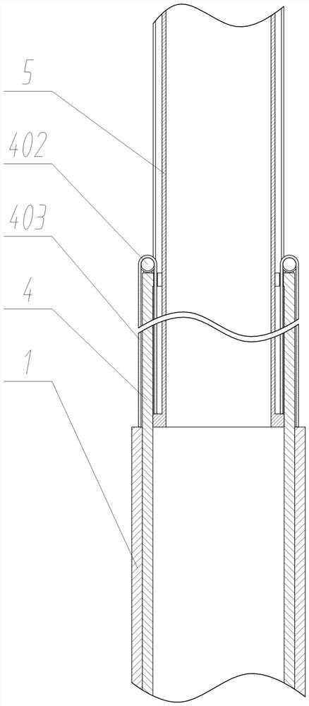 Solar 5G lamp pole height adjusting structure