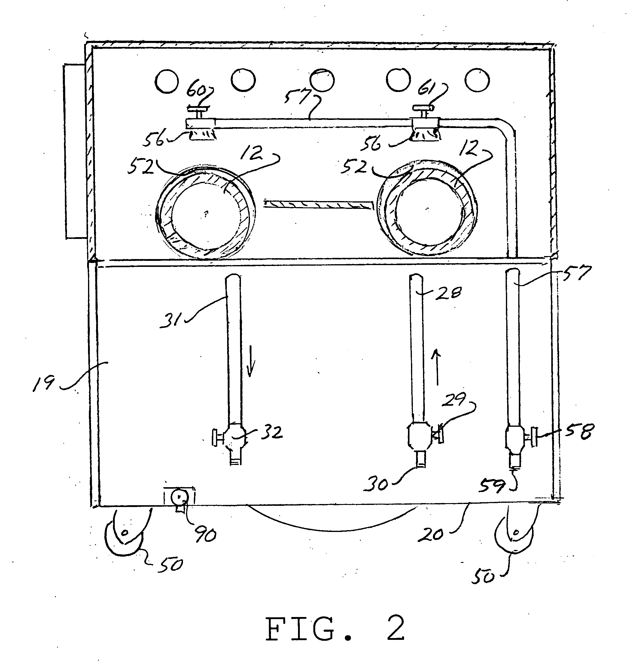 Compressor and gas cylinder containment and cooling apparatus