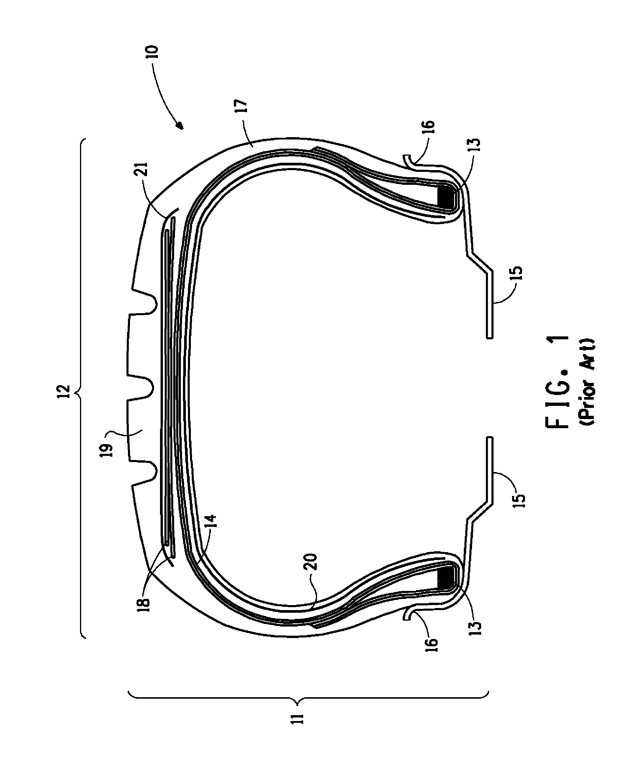 Tire containing a component for reducing vibration-generated noise in a tire and method for reducing tire noise