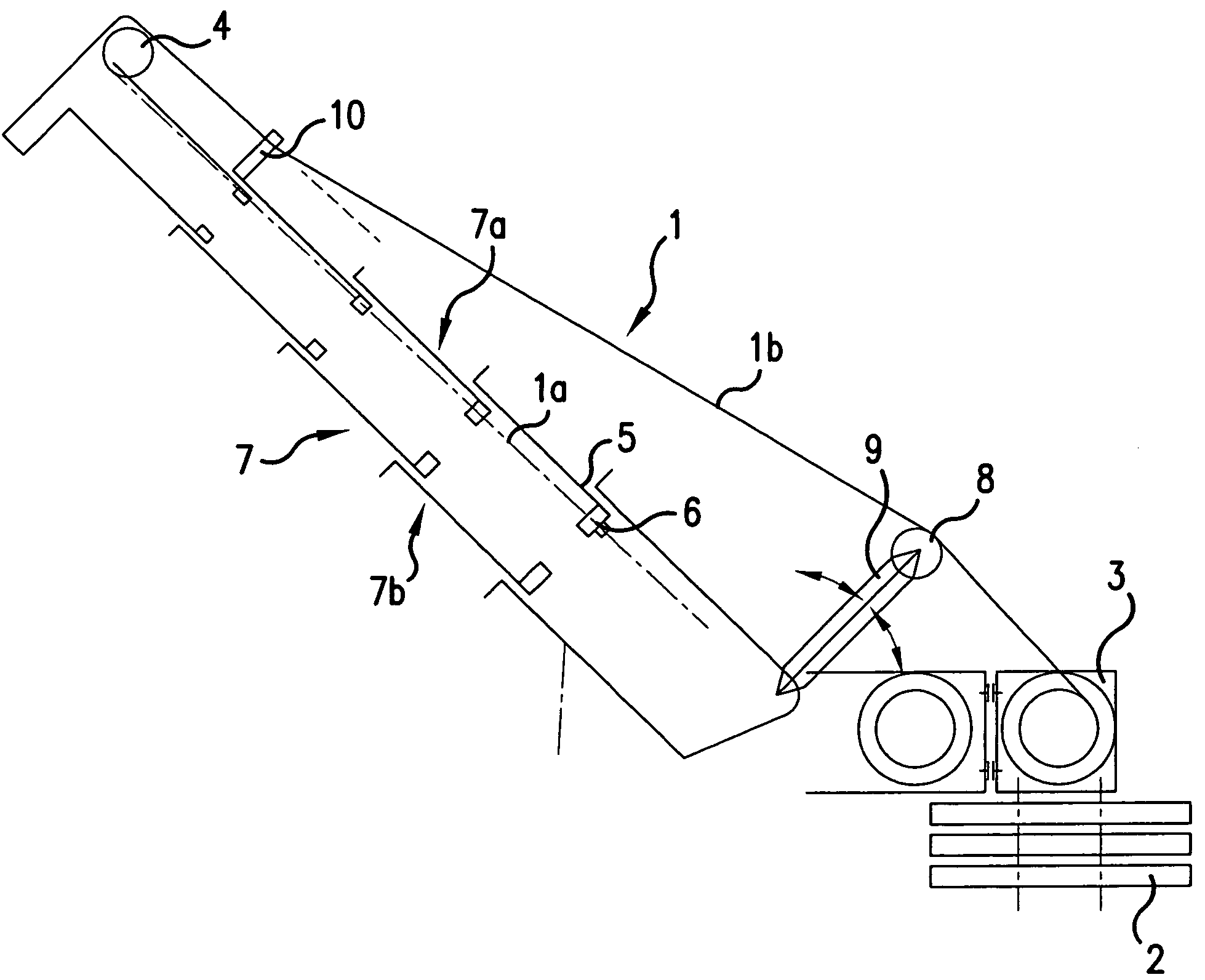 Tensioning system for a mobile telescopic crane