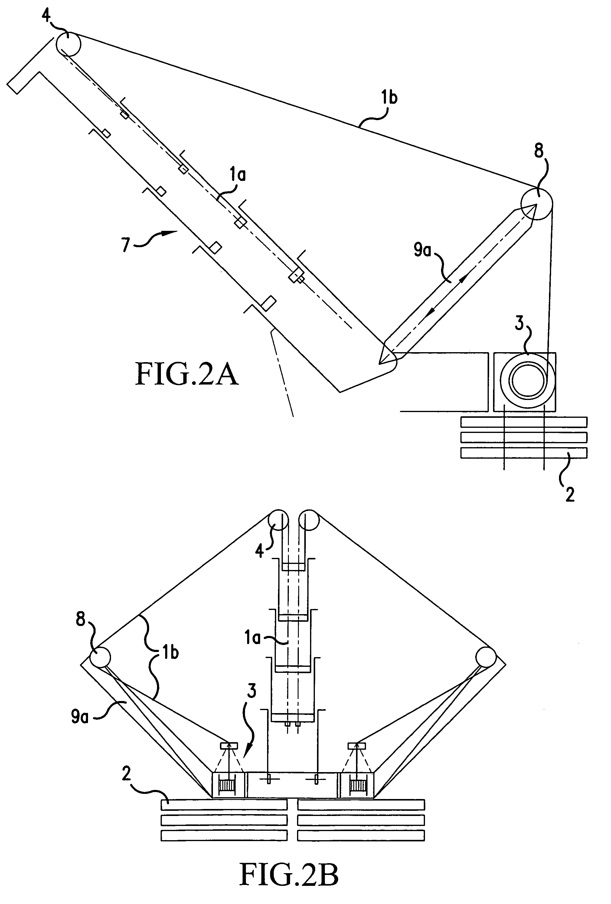 Tensioning system for a mobile telescopic crane