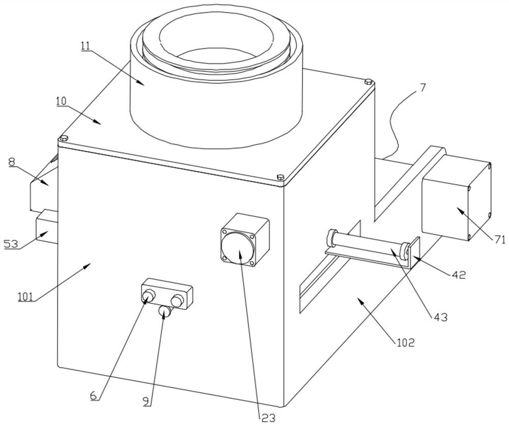 A device for automatically taking a urine cup during a urine test and a method for taking it