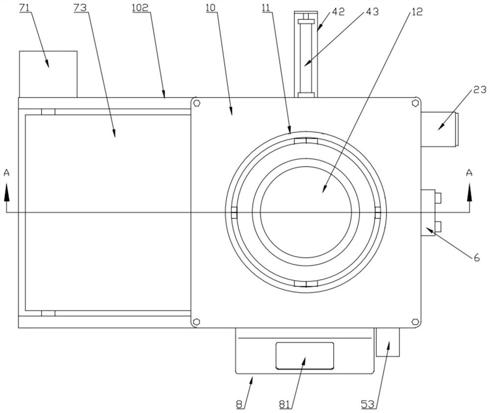 A device for automatically taking a urine cup during a urine test and a method for taking it