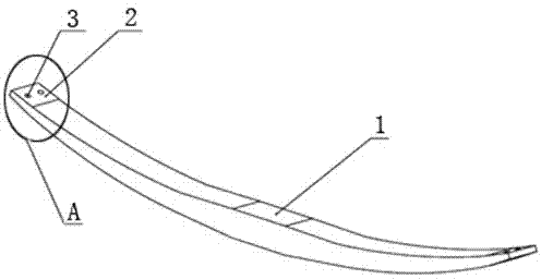 Connecting method for lifting lug and automobile composite material plate spring and connecting element for connecting method