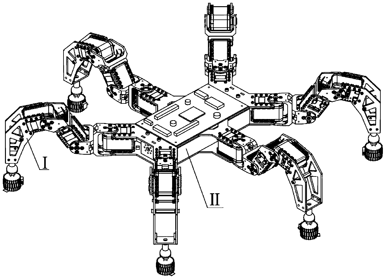 Electromagnetic adsorption hexapod climbing robot