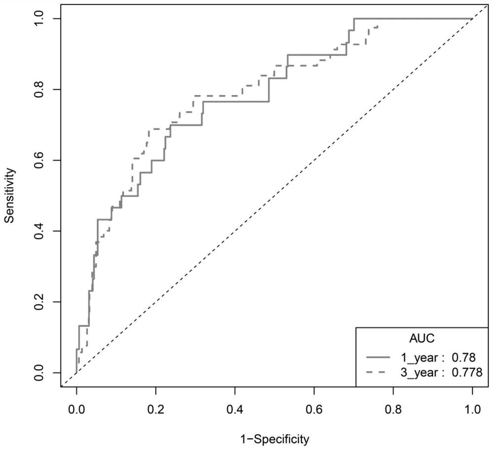 Colon cancer prognosis assessment gene set and its construction method