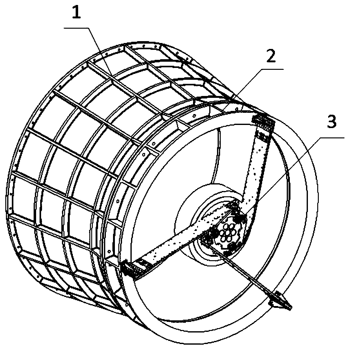 A Segmented Secondary Mirror High Stability Supporting Structure