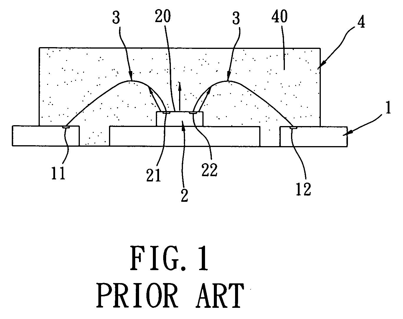 Led chip package structure using sedimentation and method for making the same