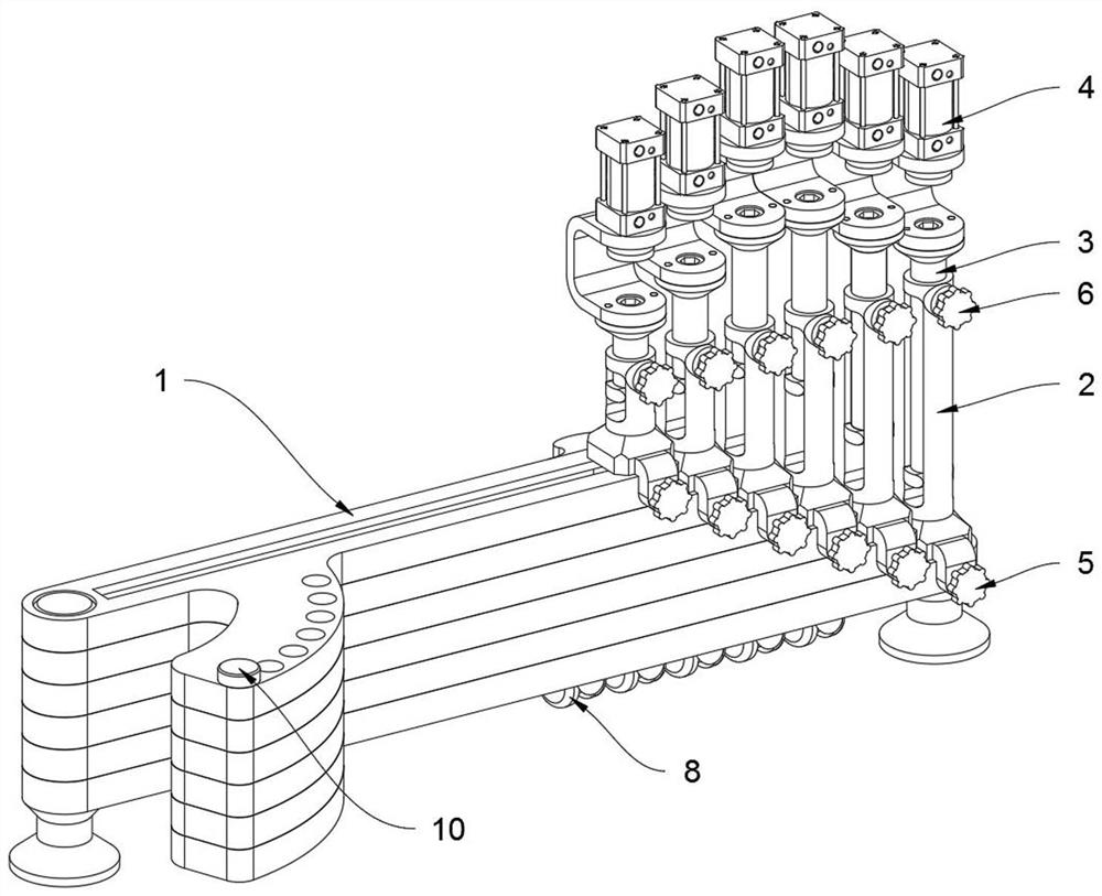 Welding limiting support for automobile metal structure manufacturing