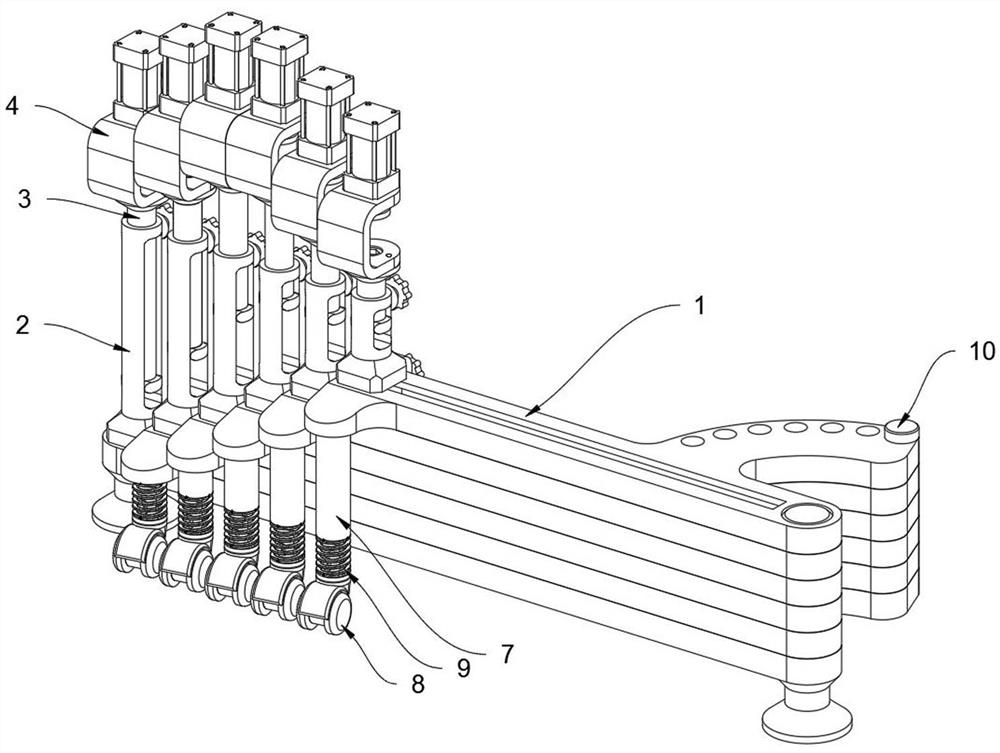 Welding limiting support for automobile metal structure manufacturing