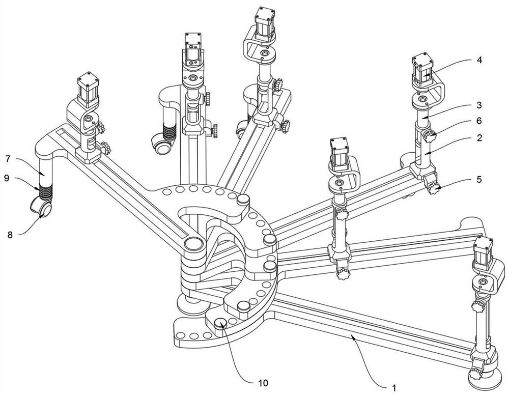 Welding limiting support for automobile metal structure manufacturing