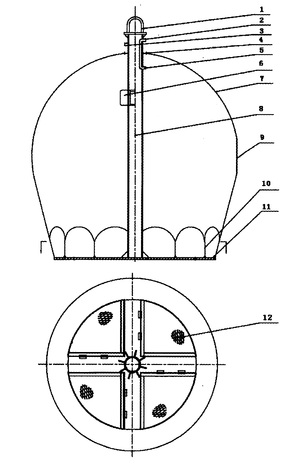 Shallow sea diving umbrella