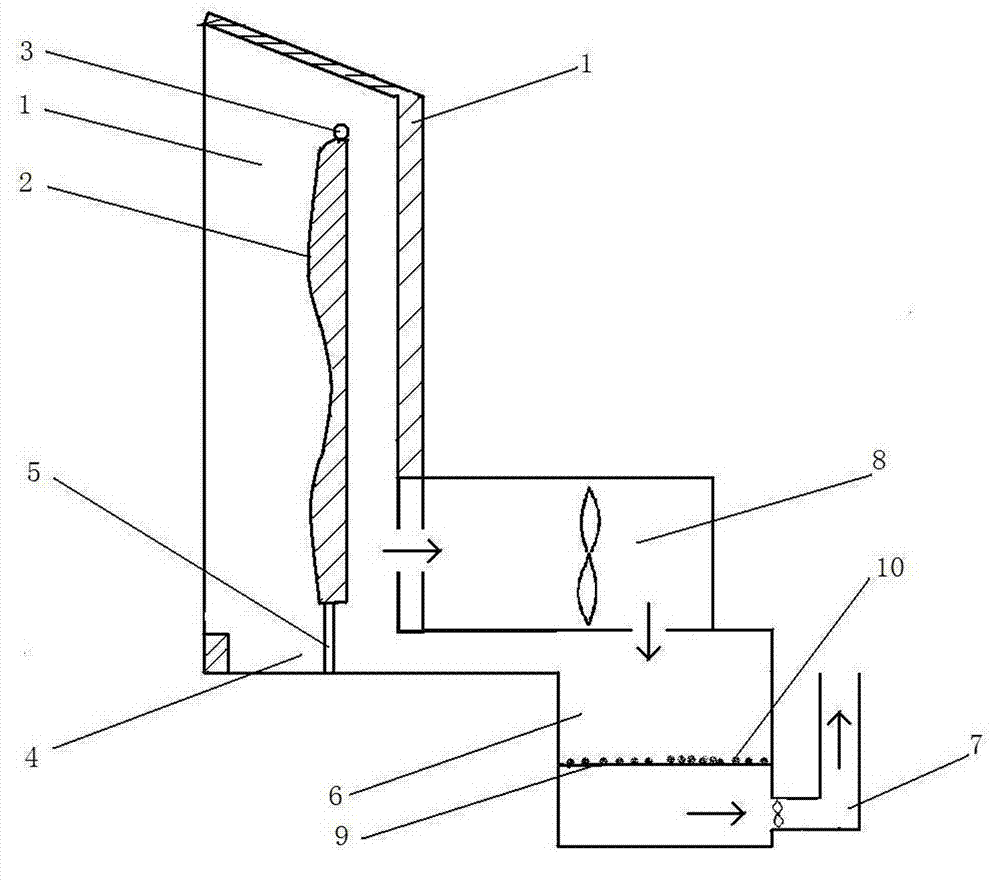 Environmental-friendly water spraying device applied to large equipment painting workshop