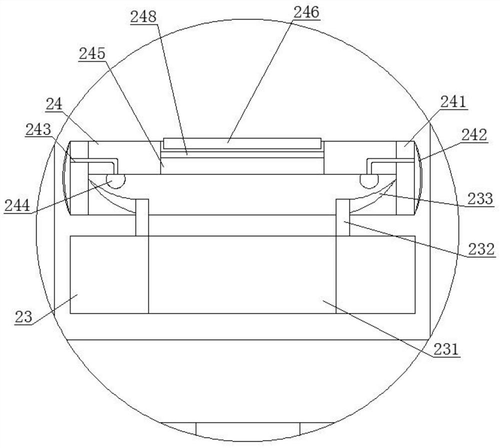 Developing, film-removing and etching device for high-density circuit board production, and implementation method thereof