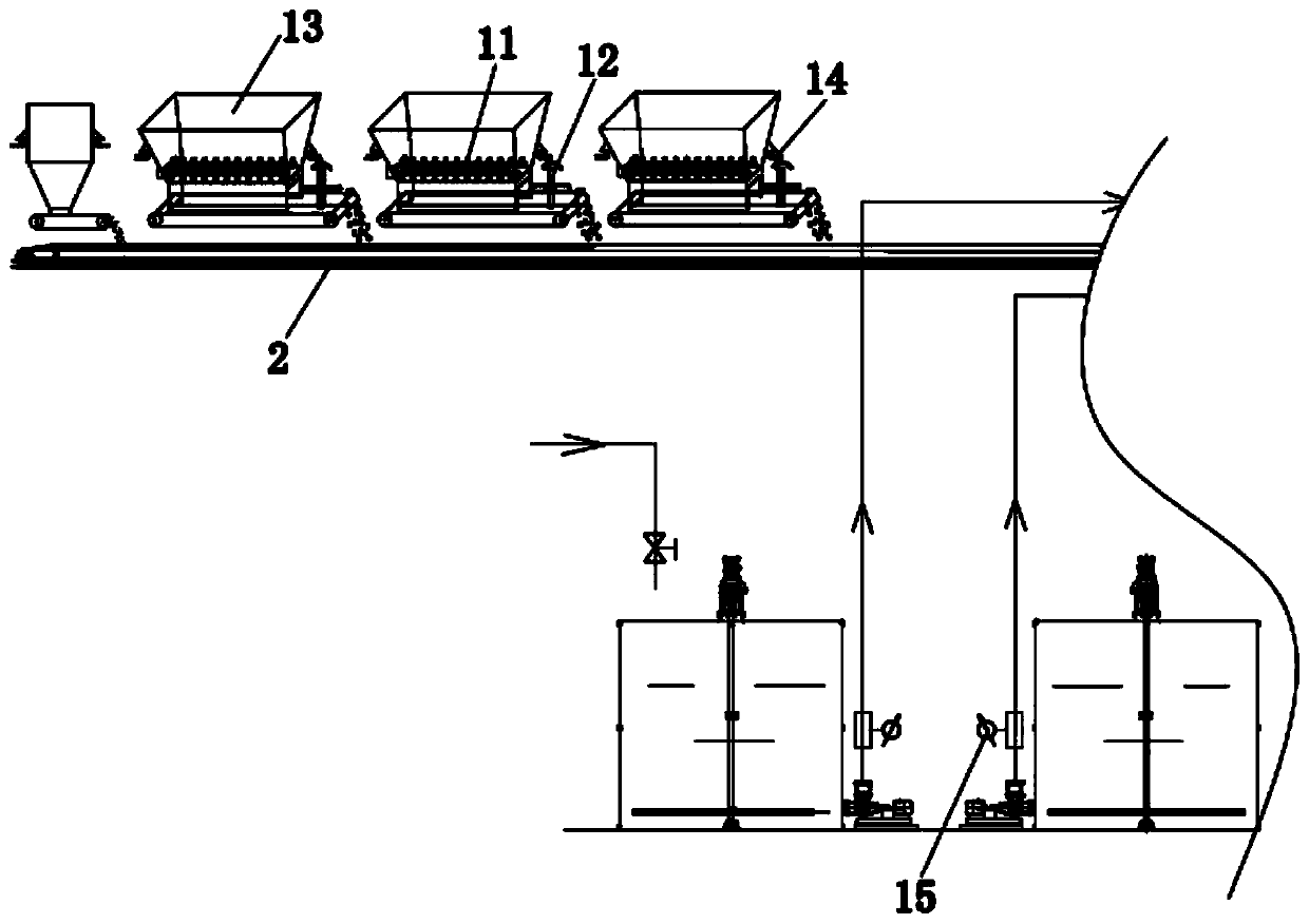 Method for continuously pulping to wash sand