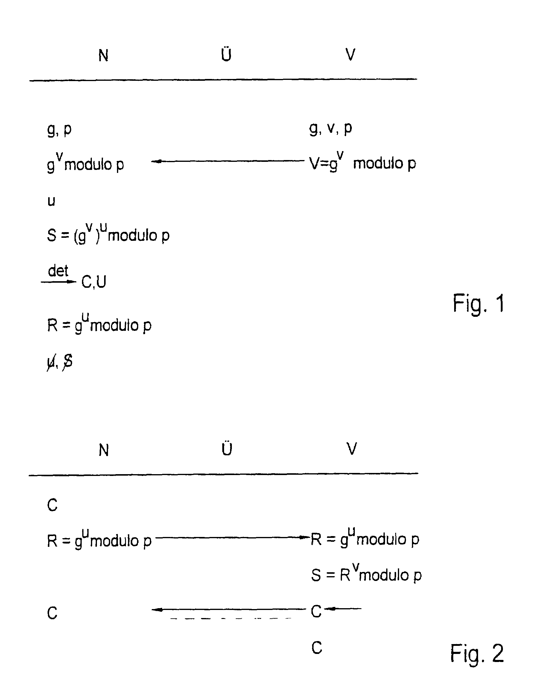 Method for generating/regenerating an encryption key for a cryptographic method