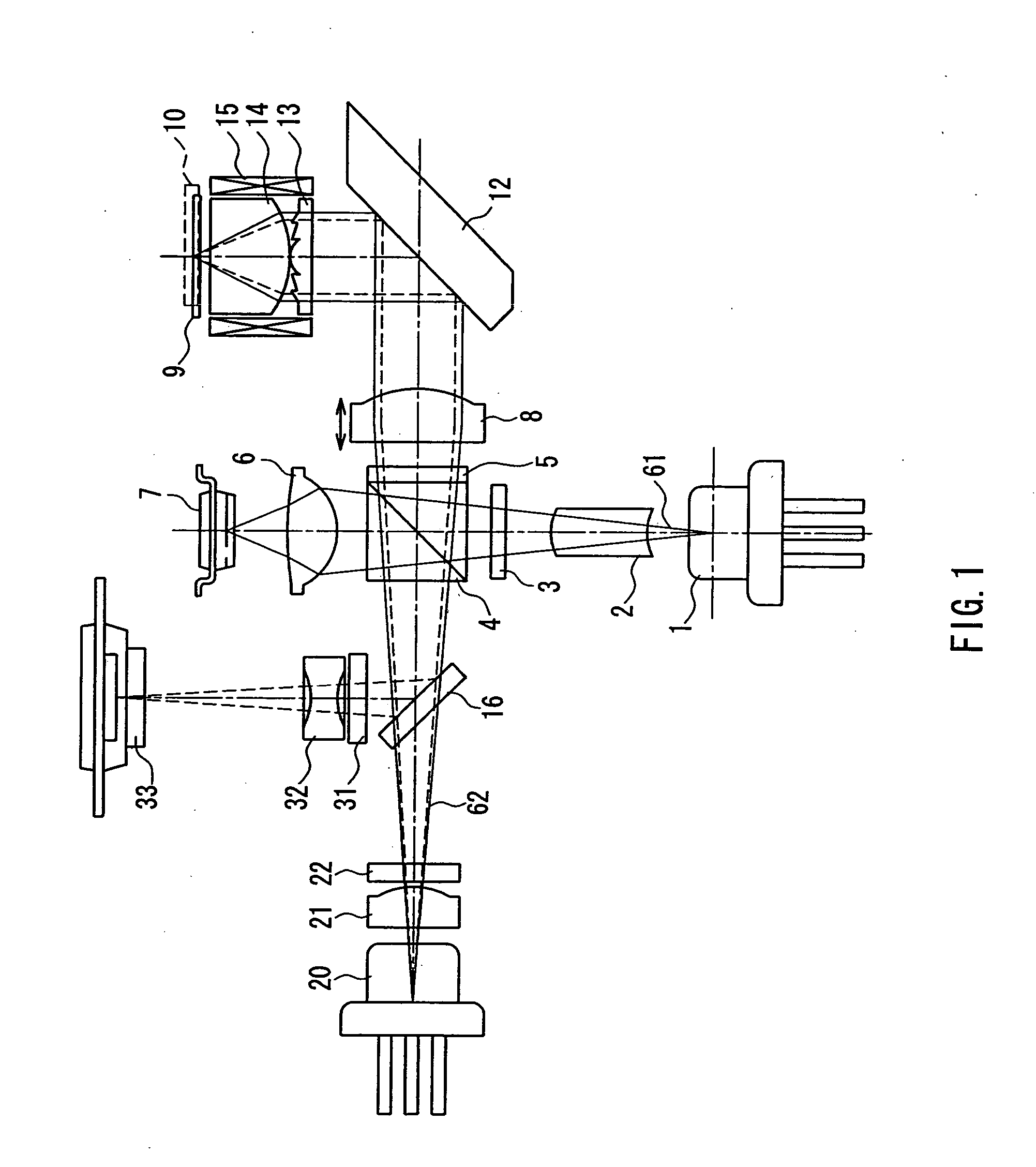 Complex objective lens, optical head, optical information apparatus, computer, optical disk player, car navigation system, optical disk recorder, and optical disk server