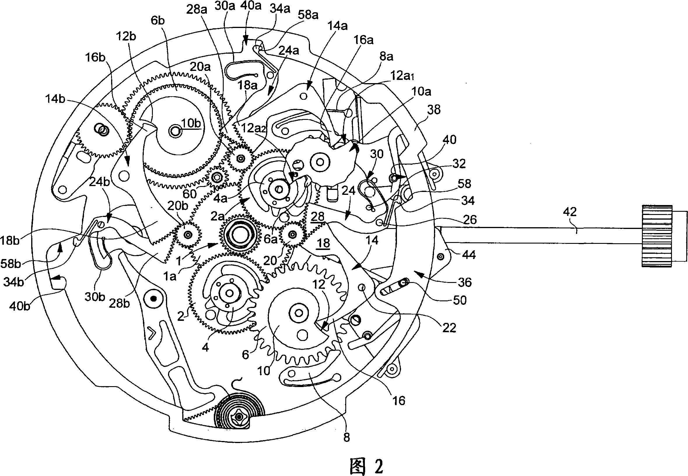 Timepiece including a correction mechanism for a device displaying a time quantity