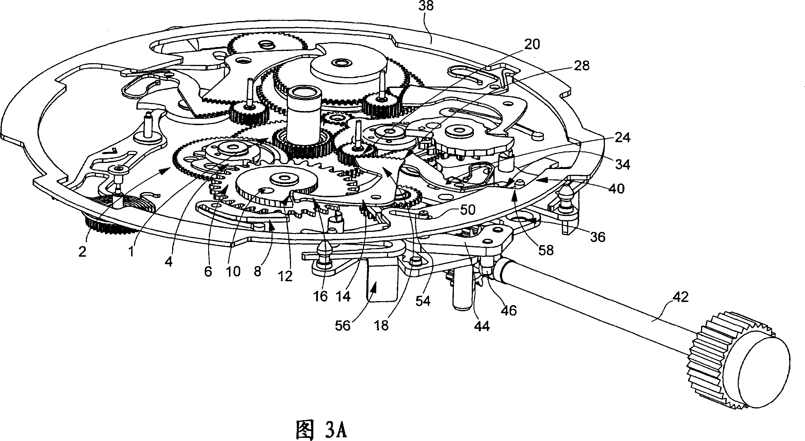Timepiece including a correction mechanism for a device displaying a time quantity