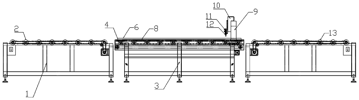 Intelligent fireproof glass gumming line body machine