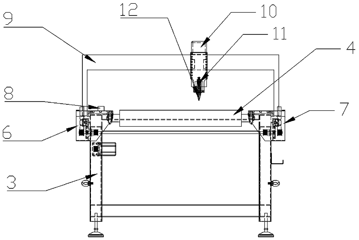 Intelligent fireproof glass gumming line body machine