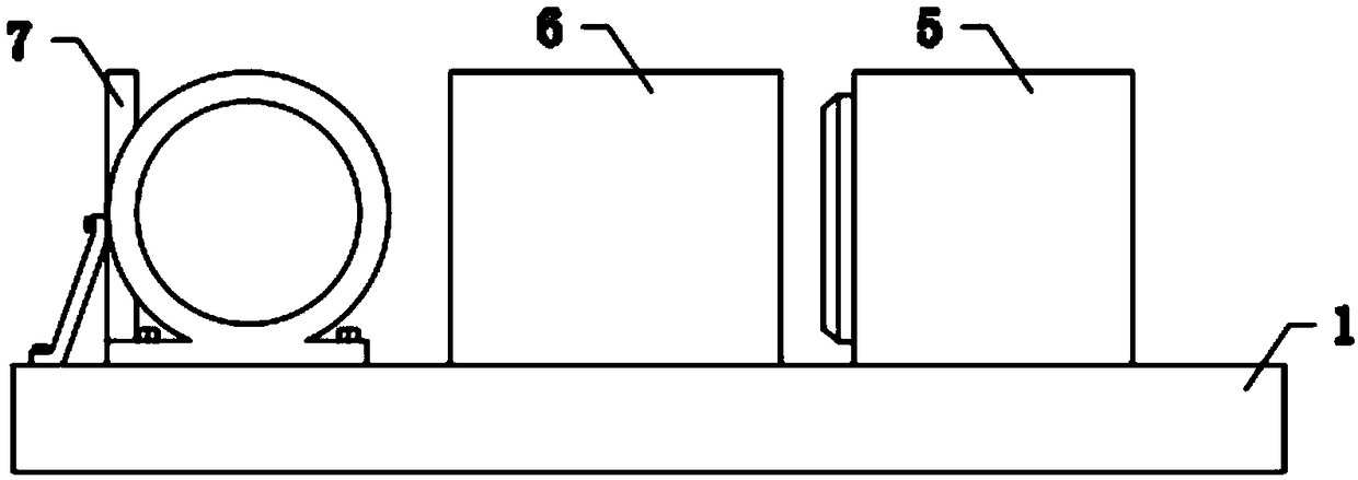 Breaking stress testing device for polyimide moulding pipe and application thereof