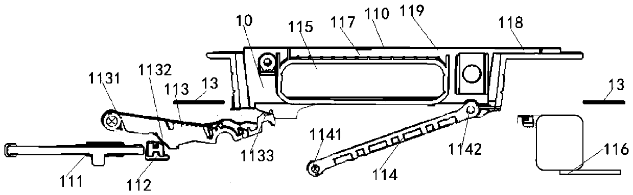 Vehicle handle device, vehicle door assembly, vehicle door control system and vehicle