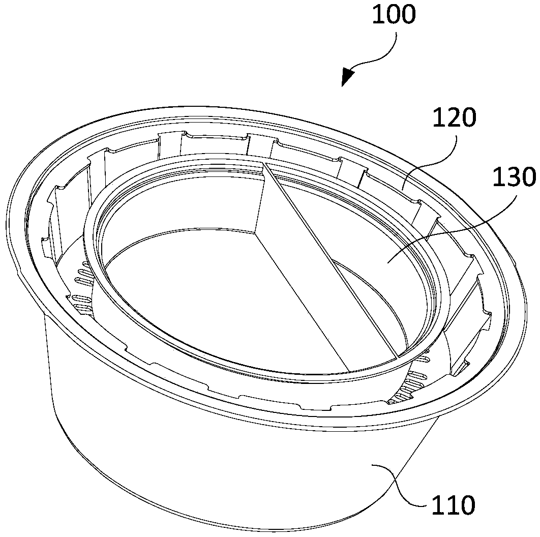 Food container, liner thereof and automatic kitchen system