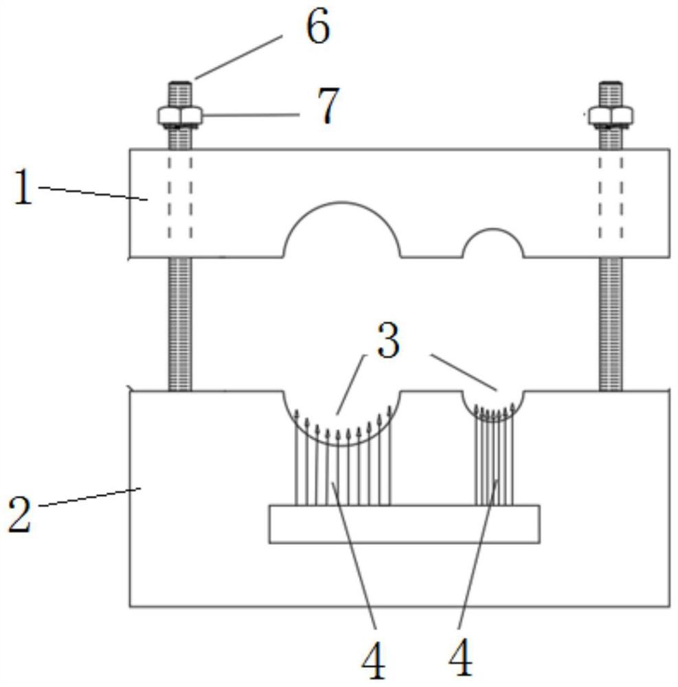 Microneedle type wire connecting device