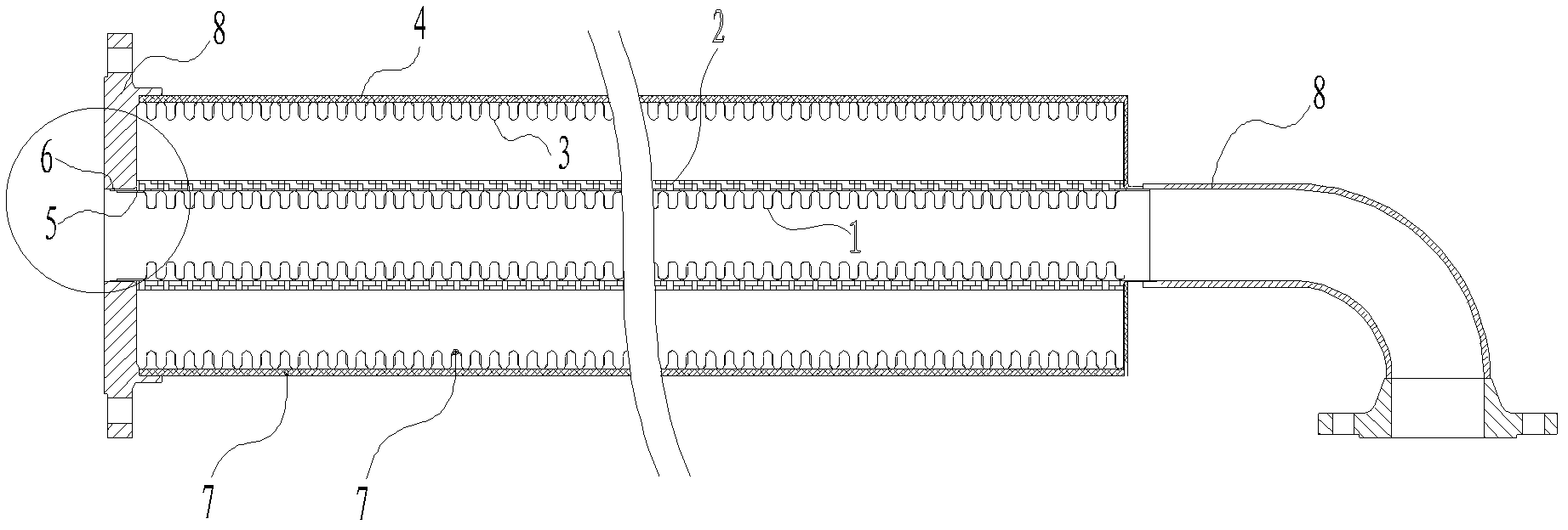Pipeline flexible connecting device and using method thereof