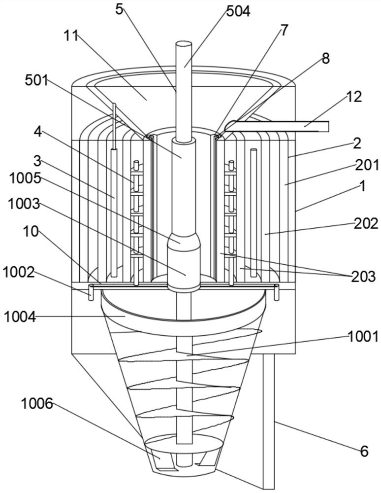 A water reducing agent mixing device and a gypsum slurry conveying device