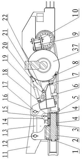 Wheel holding mechanism of rodless aircraft tractor