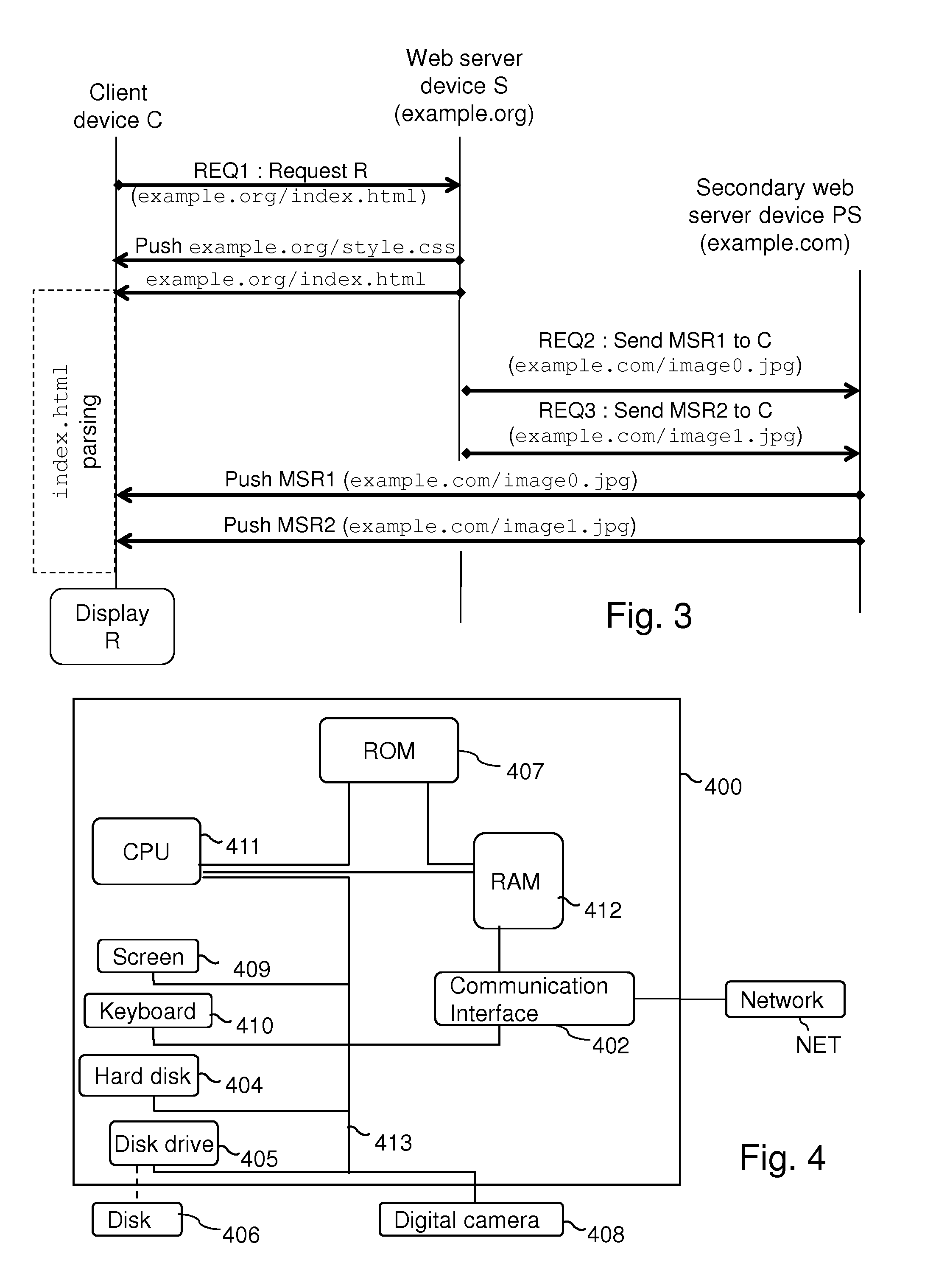 Method, system and server device for transmitting a digital resource in a client-server communication system