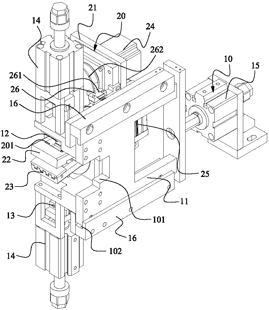 Peeling turning module of multifunctional automatic wire ranging terminal pressing machine