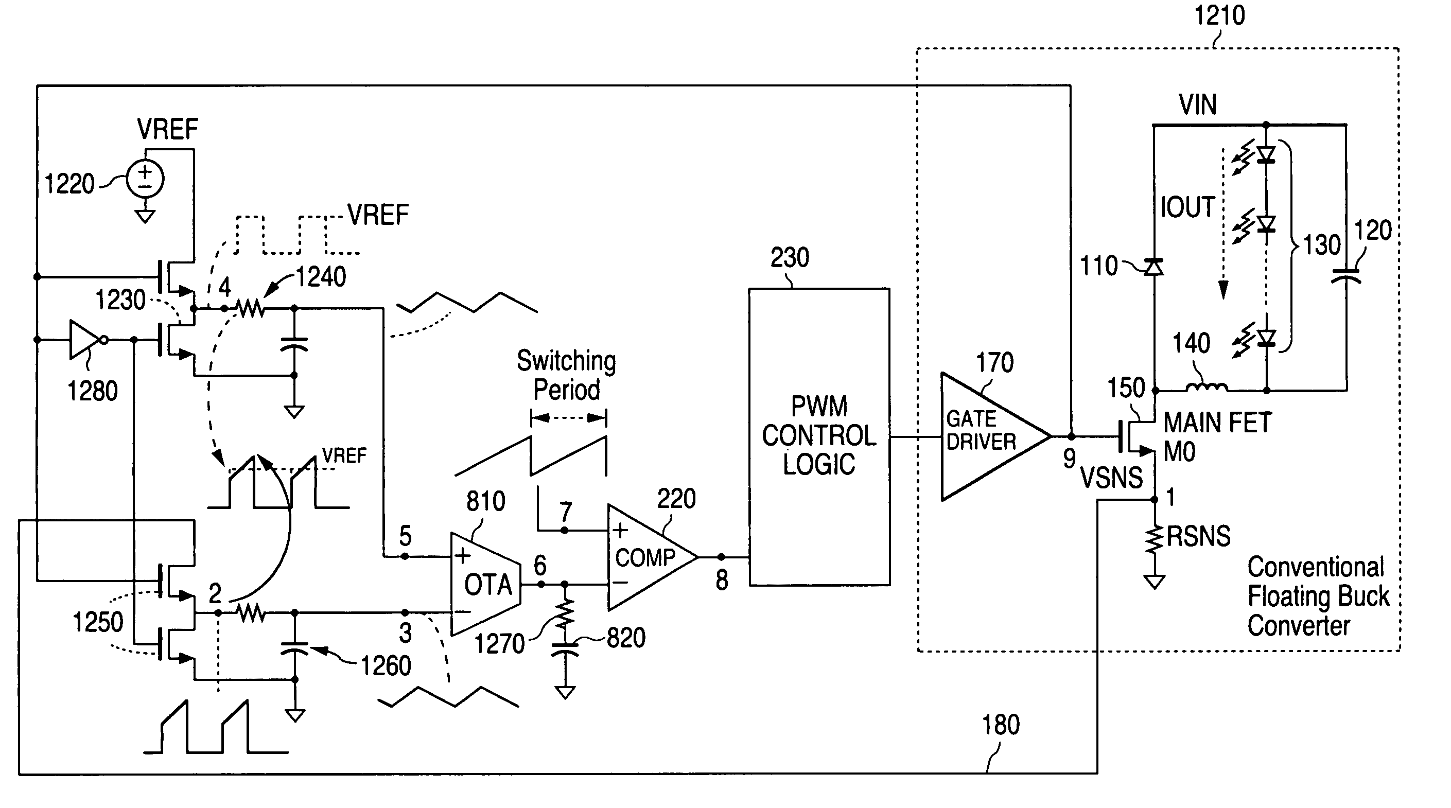 Constant current output using transconductance amplifier