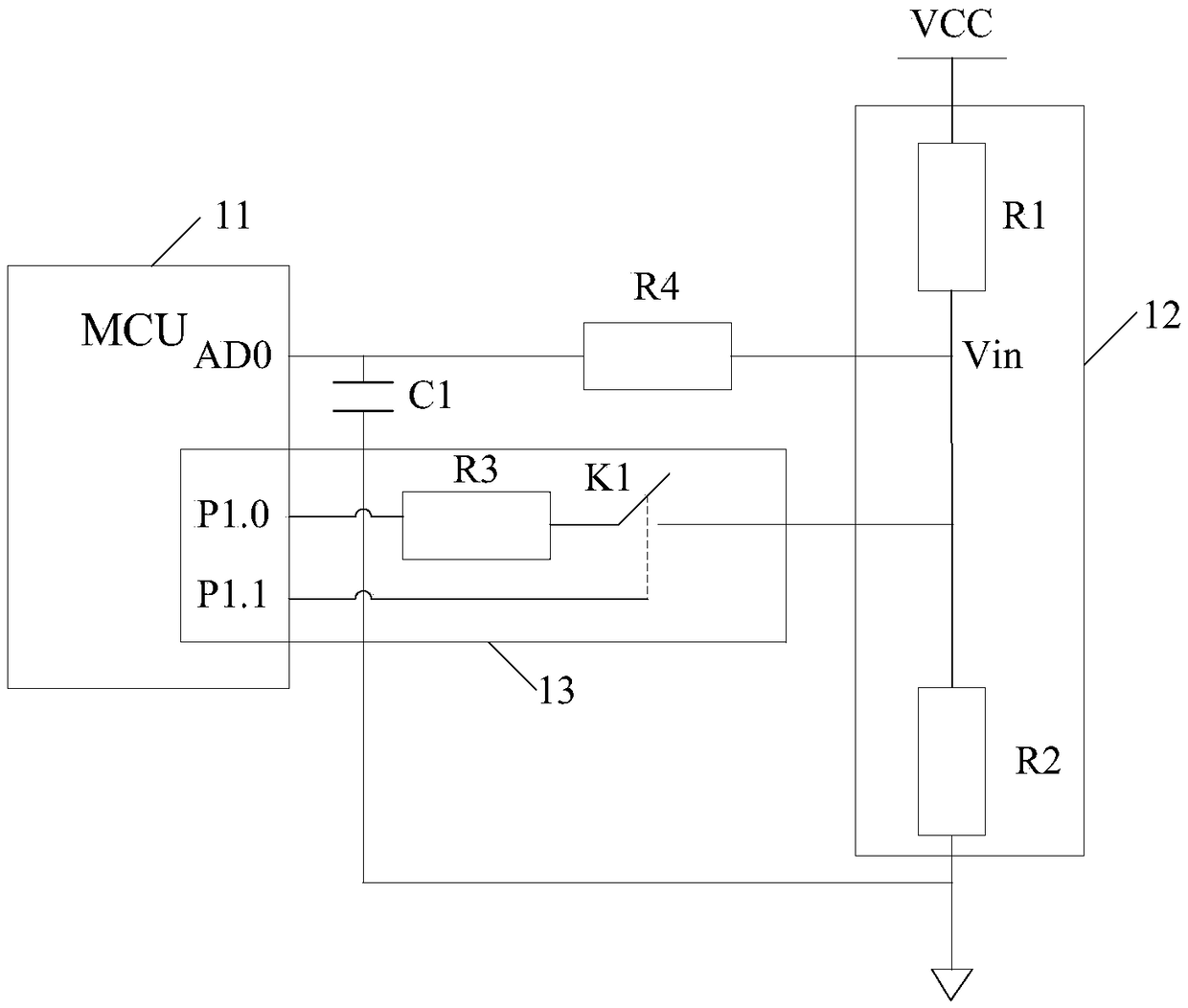 A thermistor temperature acquisition circuit and its self-inspection method