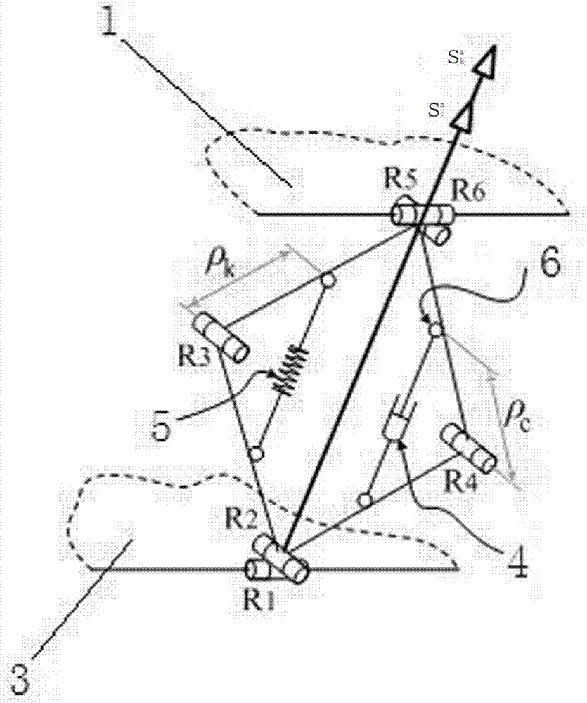 Vibration isolation device without angular displacement and its branch chain