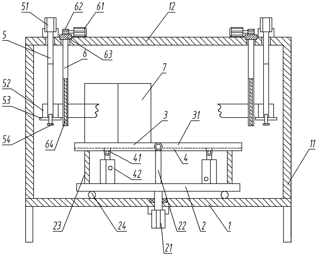 Packing carton sealing device capable of achieving automatic overturning