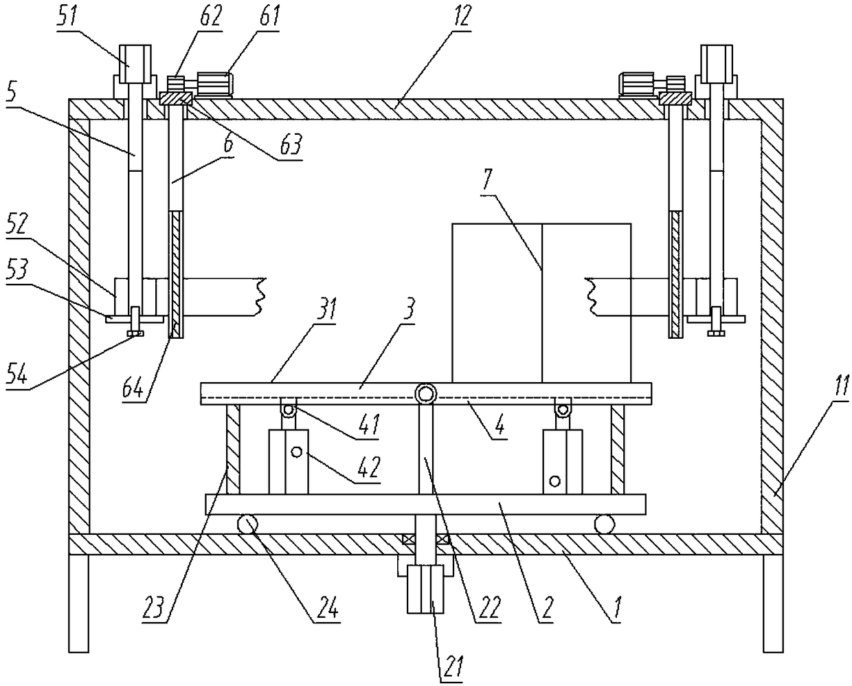 Packing carton sealing device capable of achieving automatic overturning