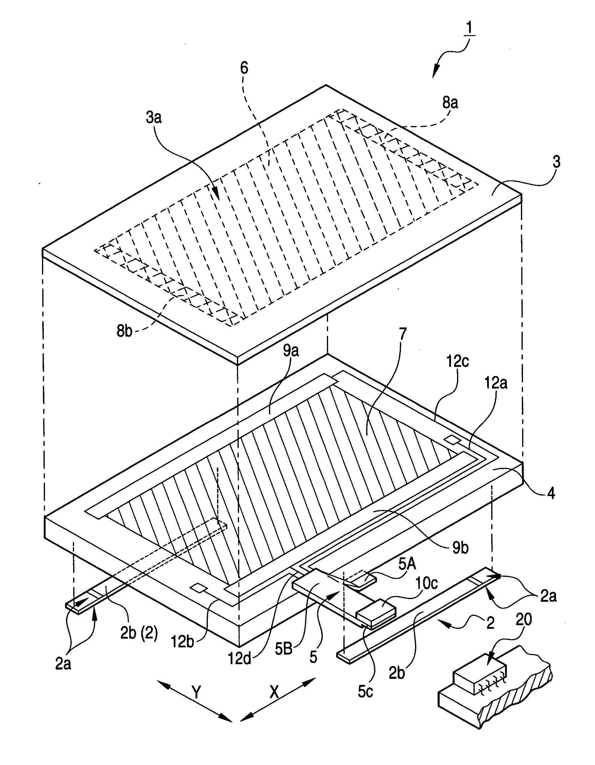 Touch panel input device
